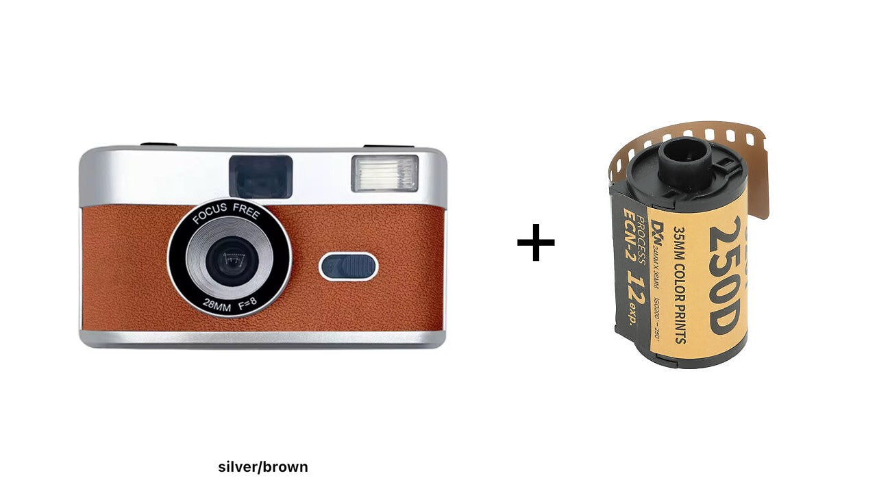 12exp Film+ Reusable Flash Vintage Point 35mm Film Camera