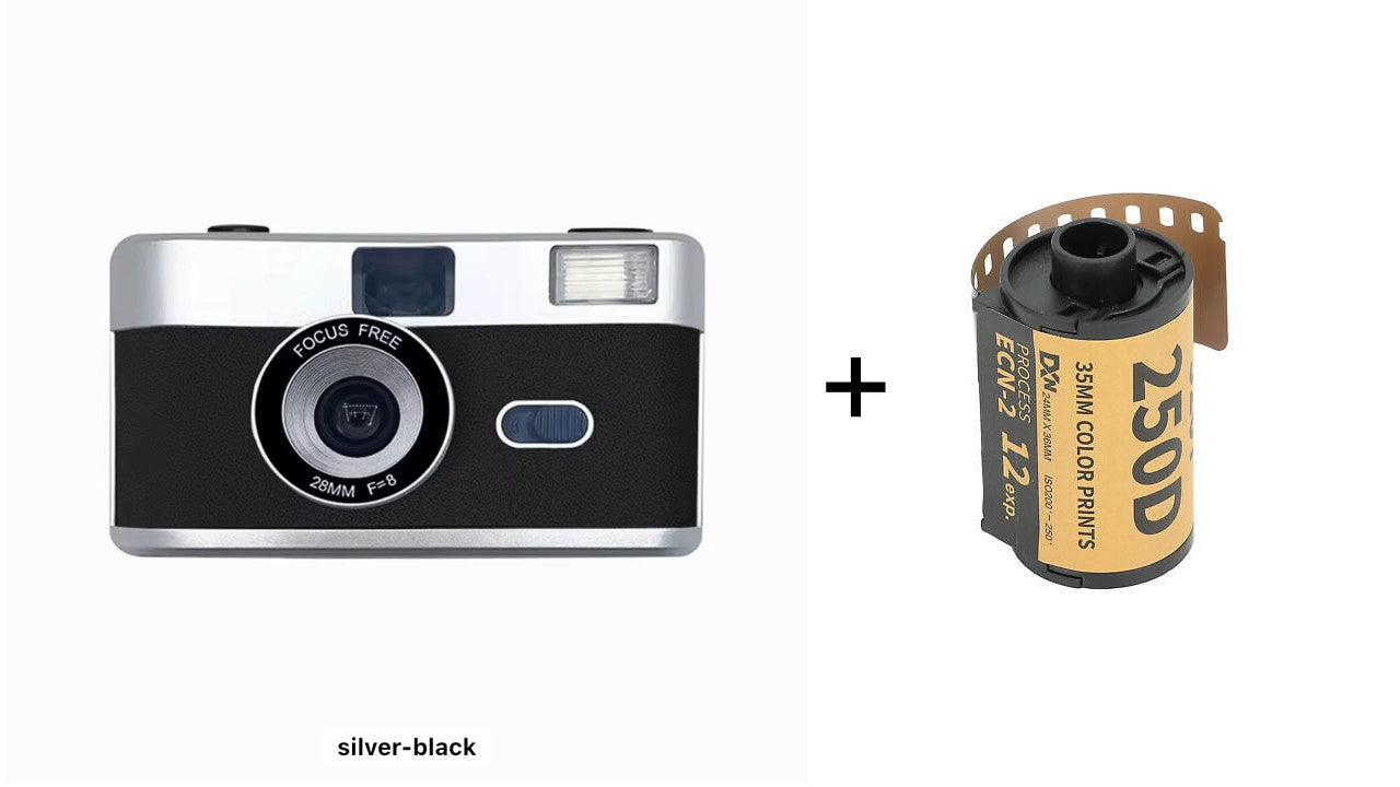 12exp Film+ Reusable Flash Vintage Point 35mm Film Camera