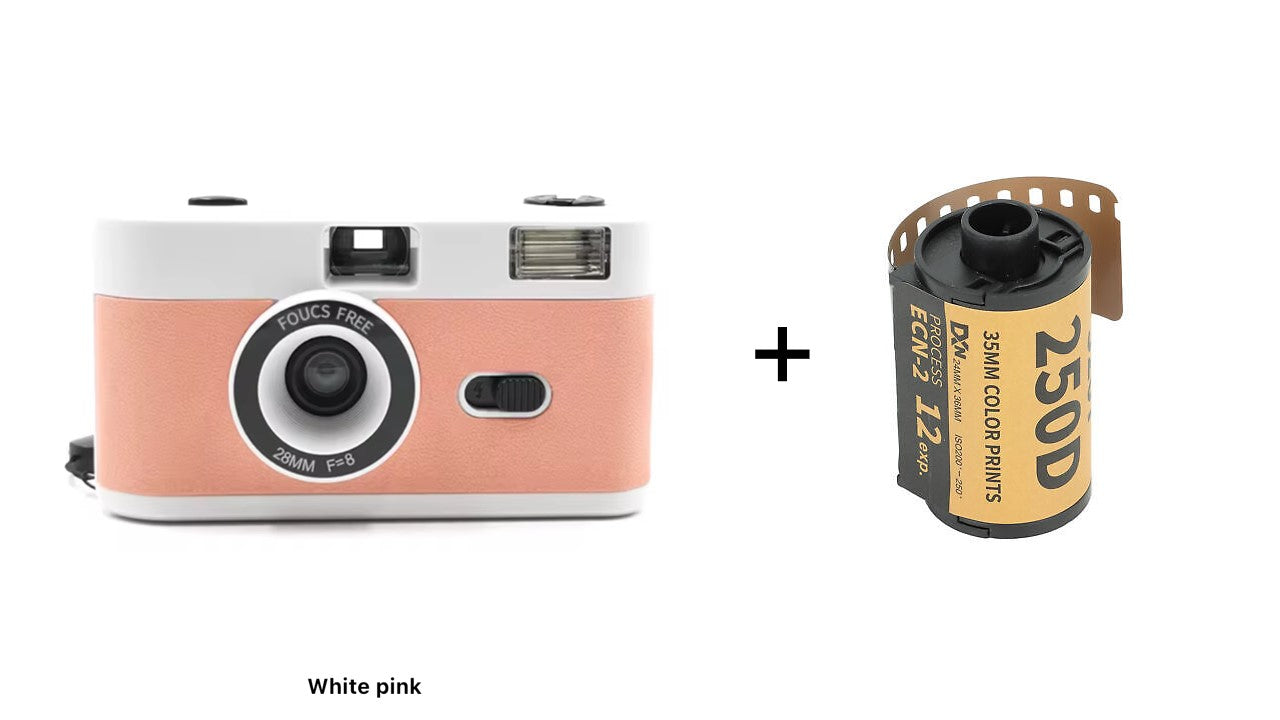 12exp Film+ Reusable Flash Vintage Point 35mm Film Camera